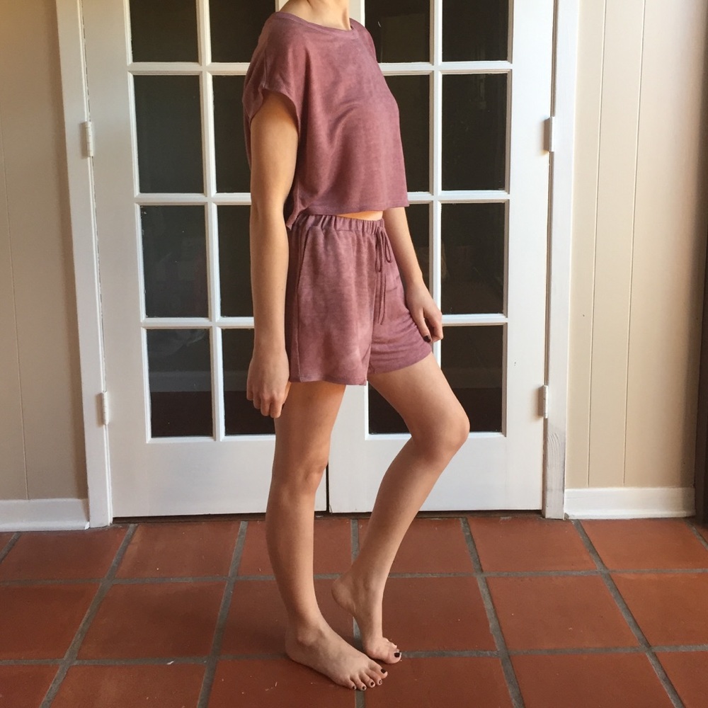 LAST ITEM Mauve Sweetheart Lounge Set - Picture 5 of 8